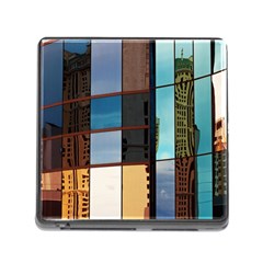 Glass Facade Colorful Architecture Memory Card Reader (square) by Nexatart