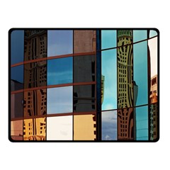 Glass Facade Colorful Architecture Double Sided Fleece Blanket (small)  by Nexatart