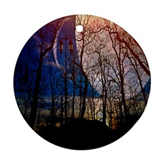 Full Moon Forest Night Darkness Ornament (round) by Nexatart