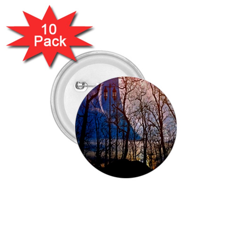 Full Moon Forest Night Darkness 1.75  Buttons (10 pack)