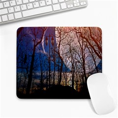 Full Moon Forest Night Darkness Large Mousepads