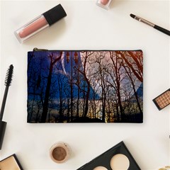 Full Moon Forest Night Darkness Cosmetic Bag (medium)  by Nexatart