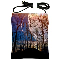 Full Moon Forest Night Darkness Shoulder Sling Bags by Nexatart