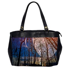 Full Moon Forest Night Darkness Office Handbags (2 Sides)  by Nexatart