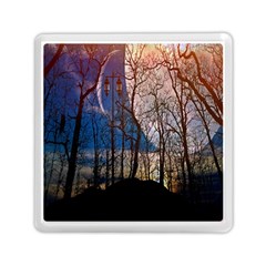 Full Moon Forest Night Darkness Memory Card Reader (square)  by Nexatart