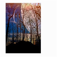 Full Moon Forest Night Darkness Large Garden Flag (two Sides) by Nexatart