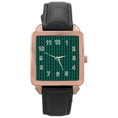 Golf Golfer Background Silhouette Rose Gold Leather Watch  by Nexatart