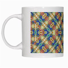 Modern Geometric Intricate Pattern White Mugs by dflcprints