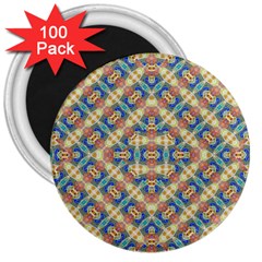 Modern Geometric Intricate Pattern 3  Magnets (100 Pack) by dflcprints