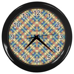 Modern Geometric Intricate Pattern Wall Clocks (black) by dflcprints