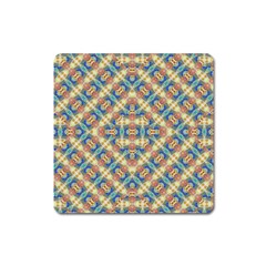 Modern Geometric Intricate Pattern Square Magnet by dflcprints