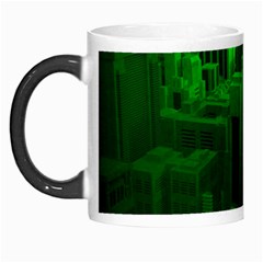 Green Building City Night Morph Mugs