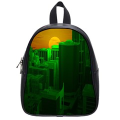 Green Building City Night School Bags (small) 