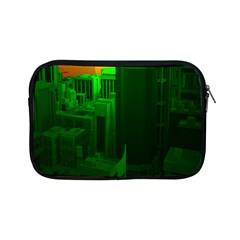 Green Building City Night Apple Ipad Mini Zipper Cases by Nexatart