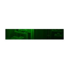 Green Building City Night Flano Scarf (mini) by Nexatart