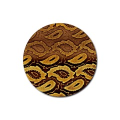 Golden Patterned Paper Rubber Round Coaster (4 Pack) 