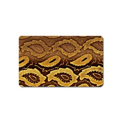 Golden Patterned Paper Magnet (name Card) by Nexatart