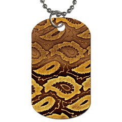 Golden Patterned Paper Dog Tag (one Side)