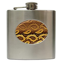 Golden Patterned Paper Hip Flask (6 Oz) by Nexatart