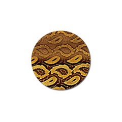 Golden Patterned Paper Golf Ball Marker