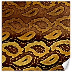 Golden Patterned Paper Canvas 16  X 16  