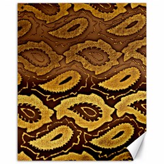 Golden Patterned Paper Canvas 16  X 20  