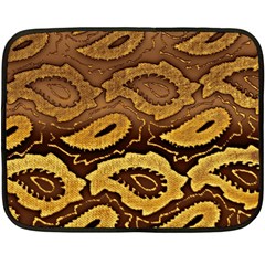 Golden Patterned Paper Double Sided Fleece Blanket (mini)  by Nexatart