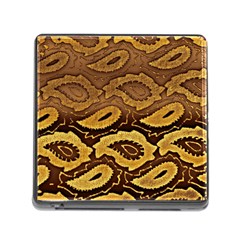 Golden Patterned Paper Memory Card Reader (square) by Nexatart