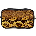 Golden Patterned Paper Toiletries Bags Front