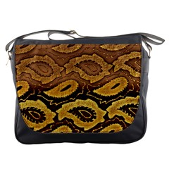 Golden Patterned Paper Messenger Bags by Nexatart