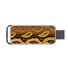 Golden Patterned Paper Portable Usb Flash (two Sides)