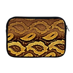 Golden Patterned Paper Apple Macbook Pro 17  Zipper Case