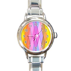 Graphics Colorful Color Wallpaper Round Italian Charm Watch by Nexatart