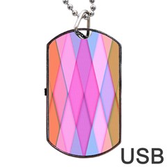 Graphics Colorful Color Wallpaper Dog Tag Usb Flash (two Sides)