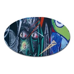 Graffiti Art Urban Design Paint Oval Magnet