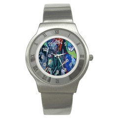 Graffiti Art Urban Design Paint Stainless Steel Watch by Nexatart