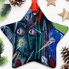 Graffiti Art Urban Design Paint Star Ornament (two Sides) by Nexatart