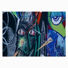 Graffiti Art Urban Design Paint Large Glasses Cloth (2-side) by Nexatart