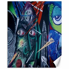 Graffiti Art Urban Design Paint Canvas 11  X 14  