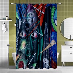 Graffiti Art Urban Design Paint Shower Curtain 48  X 72  (small)  by Nexatart