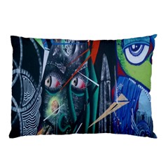 Graffiti Art Urban Design Paint Pillow Case (two Sides) by Nexatart