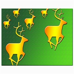 Gold Reindeer Mini Button Earrings