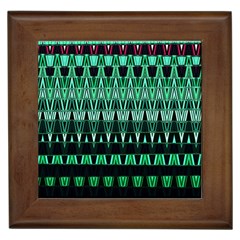 Green Triangle Patterns Framed Tiles