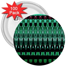 Green Triangle Patterns 3  Buttons (100 Pack) 