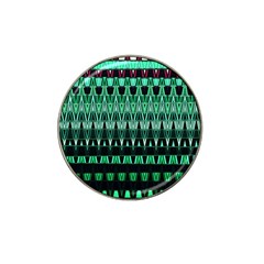 Green Triangle Patterns Hat Clip Ball Marker (4 Pack)