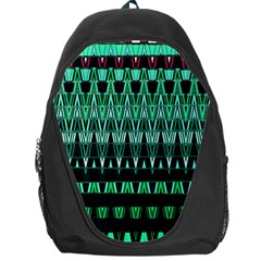 Green Triangle Patterns Backpack Bag