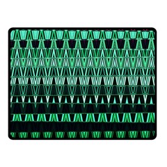 Green Triangle Patterns Double Sided Fleece Blanket (small)  by Nexatart