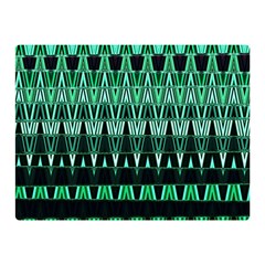 Green Triangle Patterns Double Sided Flano Blanket (mini)  by Nexatart