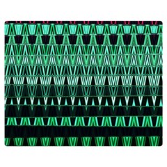 Green Triangle Patterns Double Sided Flano Blanket (medium) 