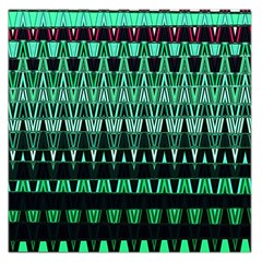 Green Triangle Patterns Large Satin Scarf (square) by Nexatart